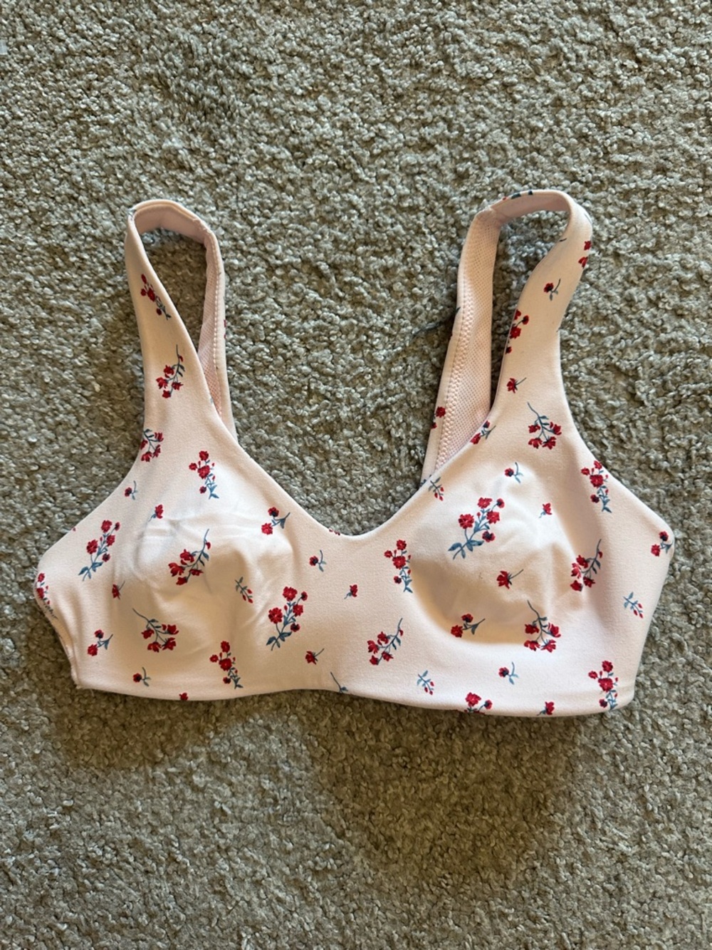 All In Motion Light Pink Floral Wireless Sports Bralette